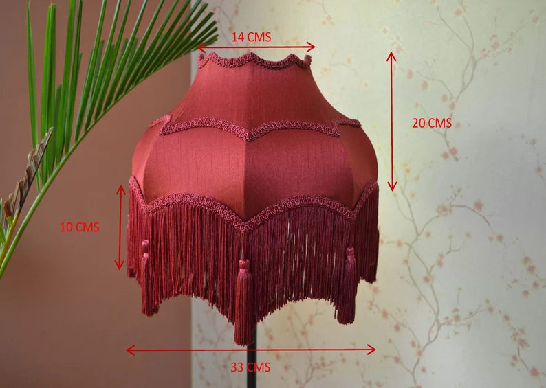 Burgundy Silk Vintage Elegance Lampshade
