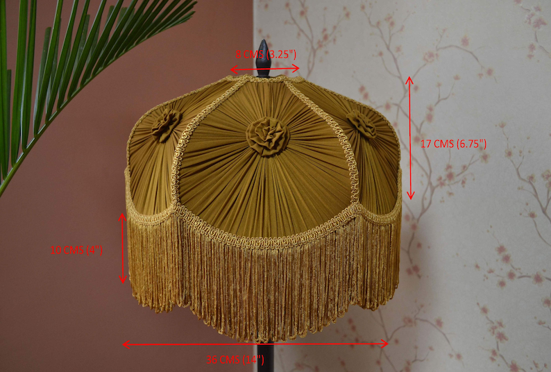 Antique Gold Hexagonal Retro Lampshade