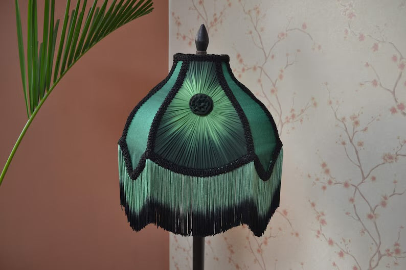 Mystic Night Safari Fringe Printed Lampshade