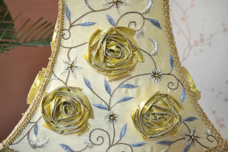 Gold Embroidered Victorian Luxury Lamp Shade