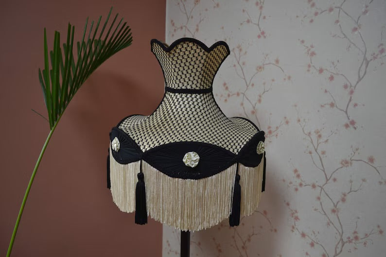 Midnight Gold Corset Elegance Lampshade