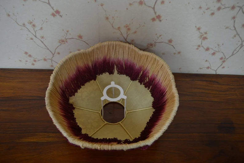 Red Gold Victorian Lampshade
