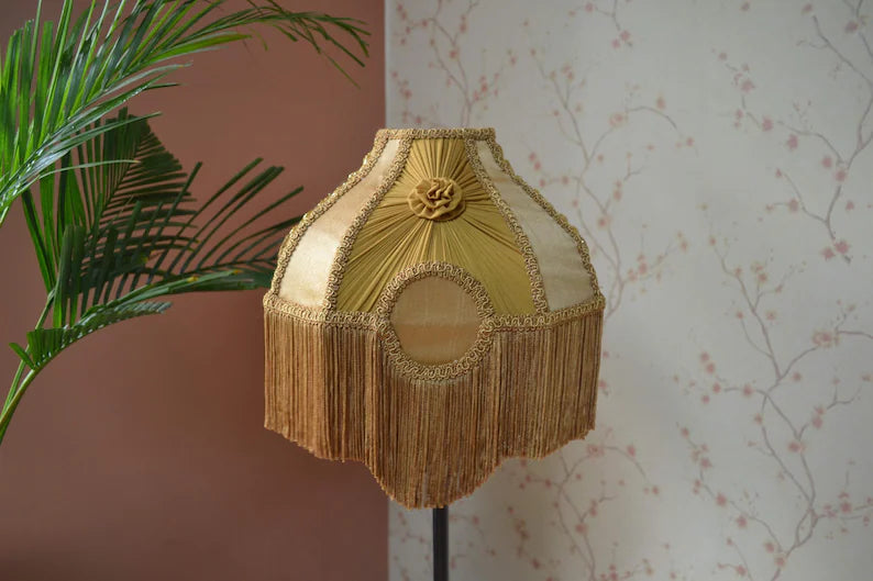 Gold Embroidery Victorian lampshade