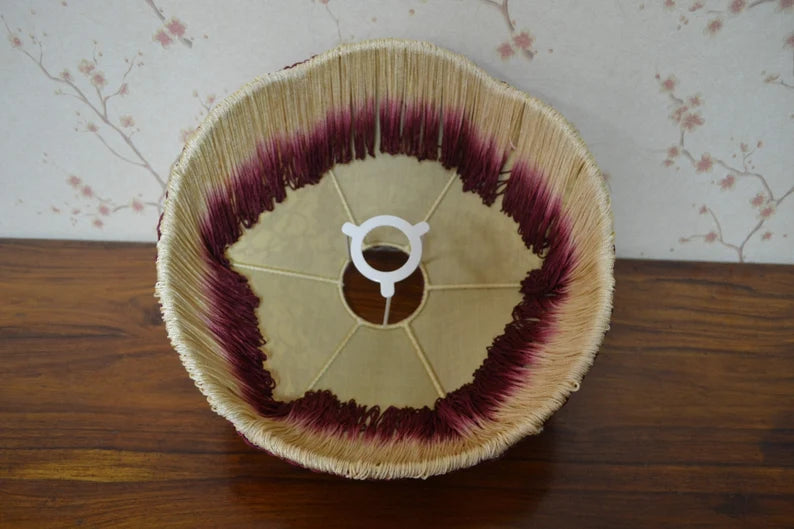Red Gold Victorian Lampshade
