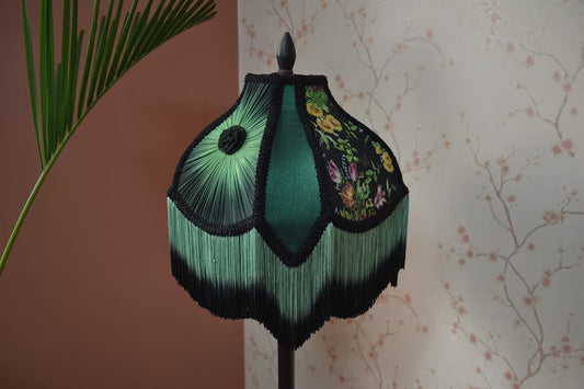 Mystic Night Safari Fringe Printed Lampshade