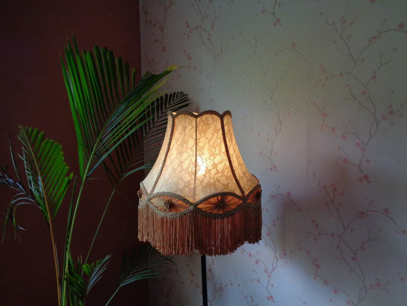 Gold Lace Chiffon Eye Lampshade