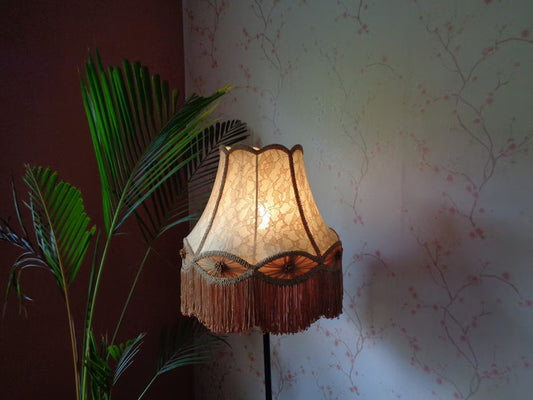Gold Lace Chiffon Eye Lampshade