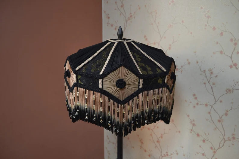 Black Peach Gothic Glow Lampshade