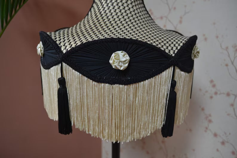 Midnight Gold Corset Elegance Lampshade
