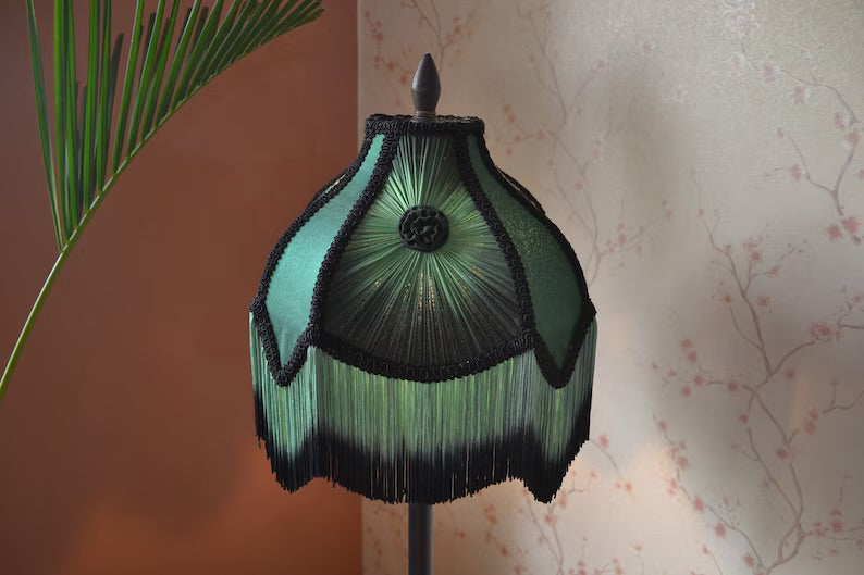 Mystic Night Safari Fringe Printed Lampshade
