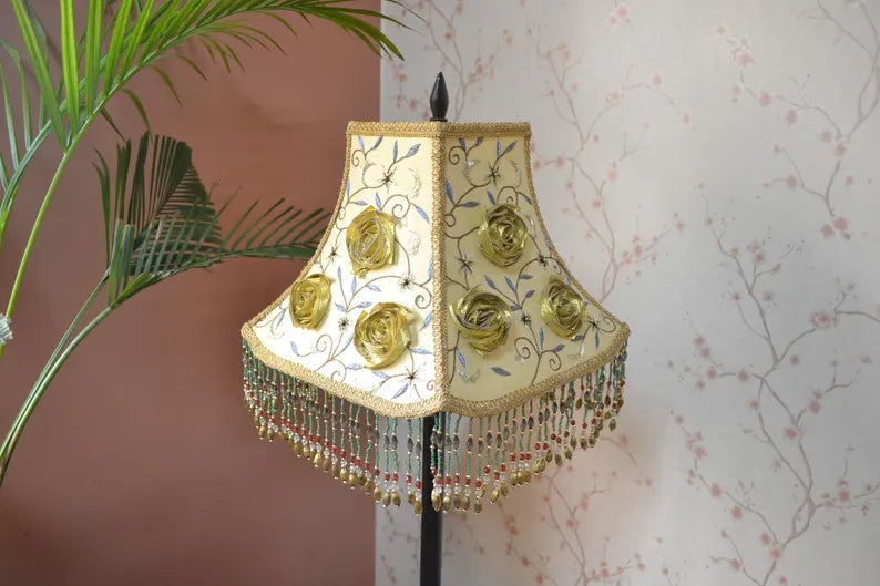 Gold Embroidered Victorian Luxury Lamp Shade