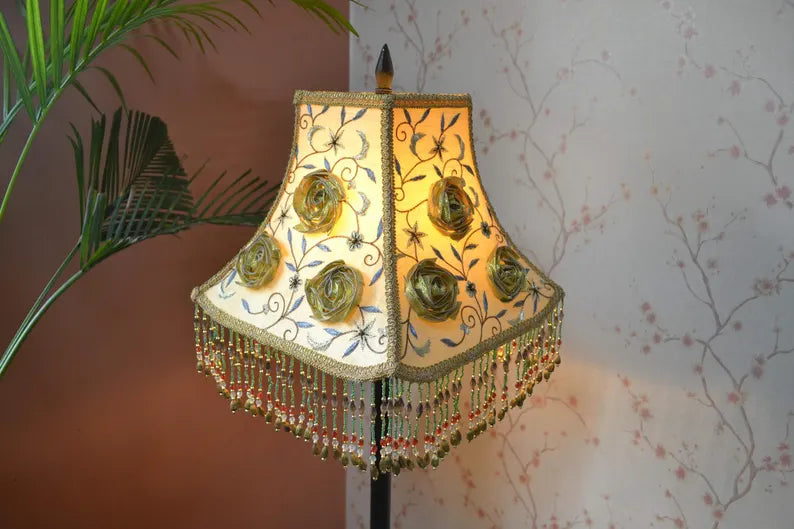 Gold Embroidered Victorian Luxury Lamp Shade
