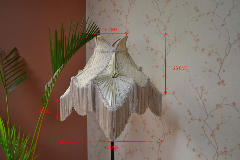 Retro Beige Ivory Elegance Lampshade