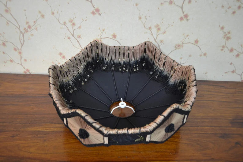 Black Peach Gothic Glow Lampshade