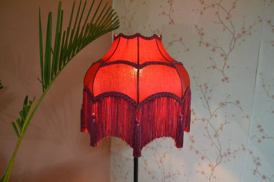 Burgundy Silk Vintage Elegance Lampshade