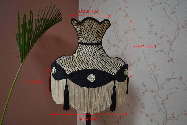 Midnight Gold Corset Elegance Lampshade