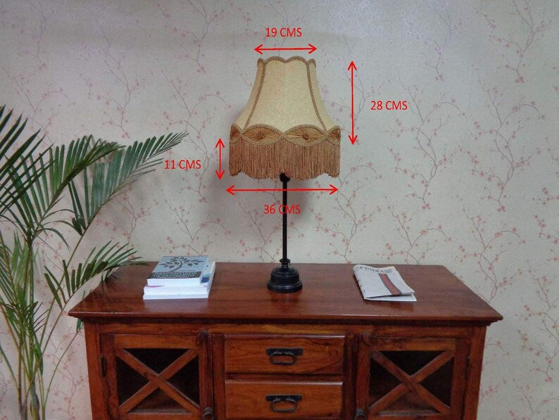 Gold Lace Chiffon Eye Lampshade