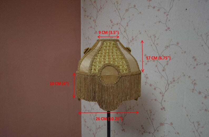 Gold Embroidery Victorian lampshade