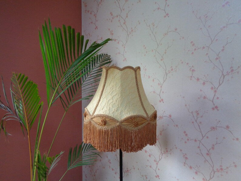 Gold Lace Chiffon Eye Lampshade