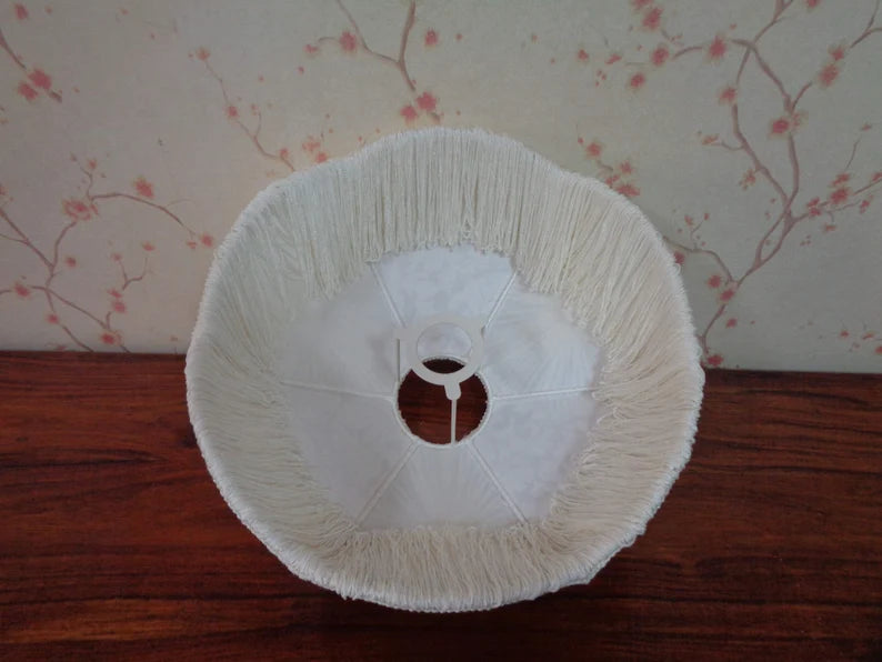 White Ivory Chiffon Designer Lampshade