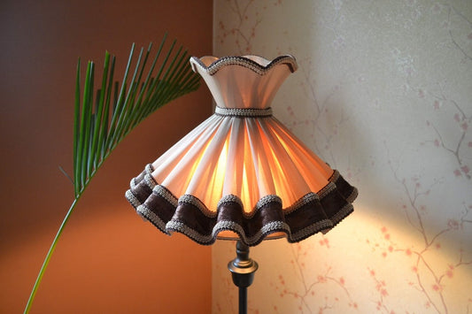 Beige Ruffled Empire Corset Lampshade