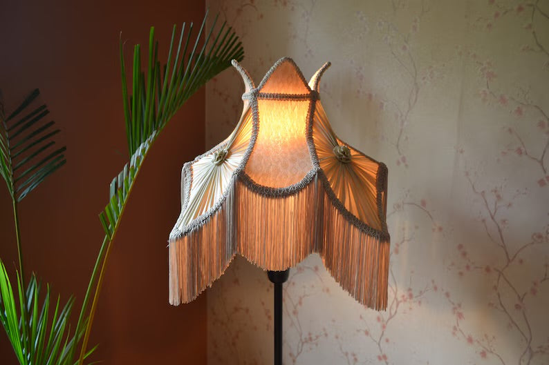 Retro Beige Ivory Elegance Lampshade