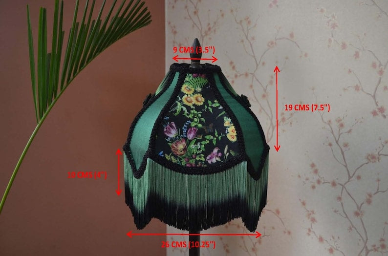 Mystic Night Safari Fringe Printed Lampshade