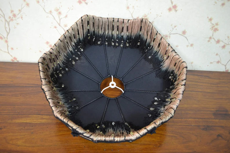 Black Peach Gothic Glow Lampshade