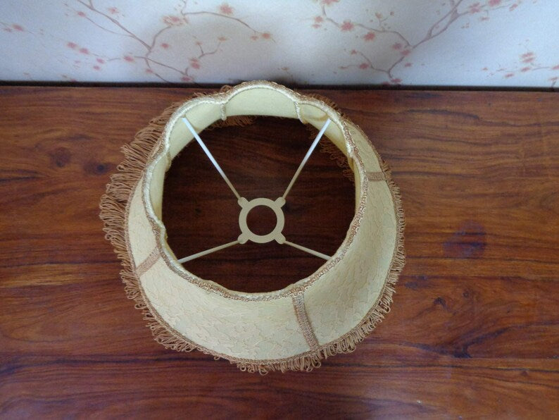 Gold Lace Chiffon Eye Lampshade