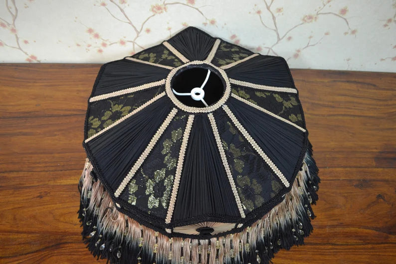 Black Peach Gothic Glow Lampshade
