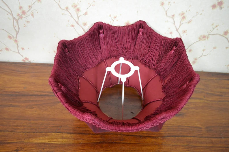 Burgundy Silk Vintage Elegance Lampshade