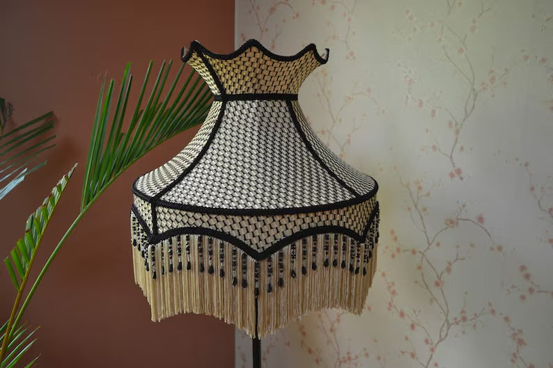 Black Gold Vintage Lampshade