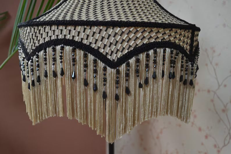 Black Gold Vintage Lampshade