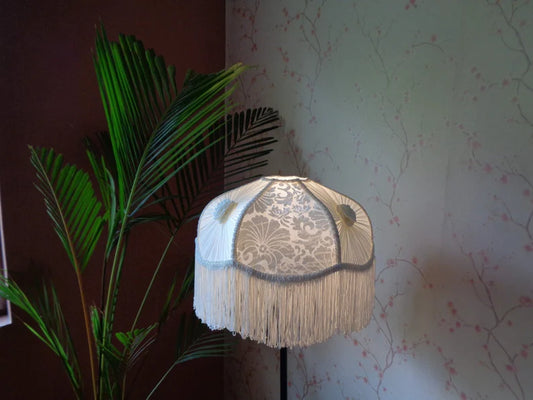 White Ivory Chiffon Designer Lampshade